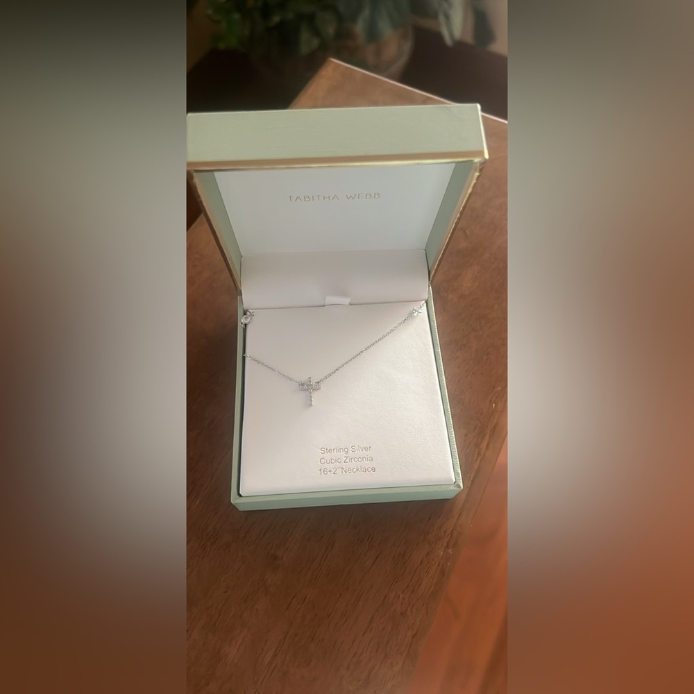 Tabitha Webb‎ Sterling Silver Cross Necklace